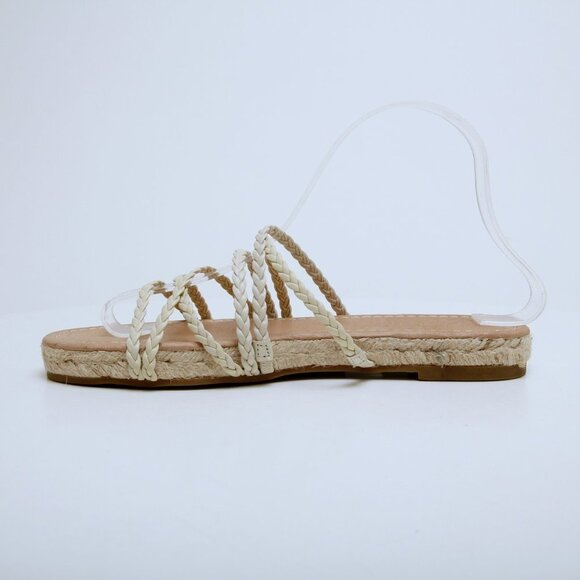 Madewell The Kathryn Espadrille Slide Sandal in Leather | eBay NWT Madewell The Kathryn Leather Espadrille Slide Sandals in‎ Tain